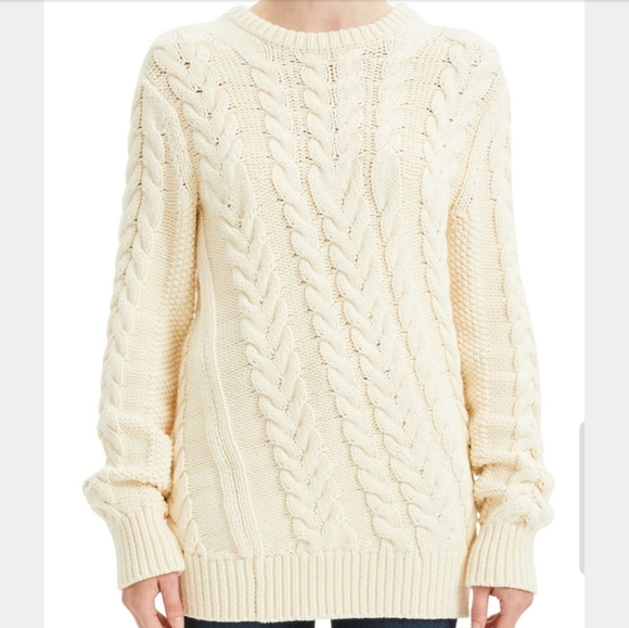 Theory Twisting Cable Knit Sweater 